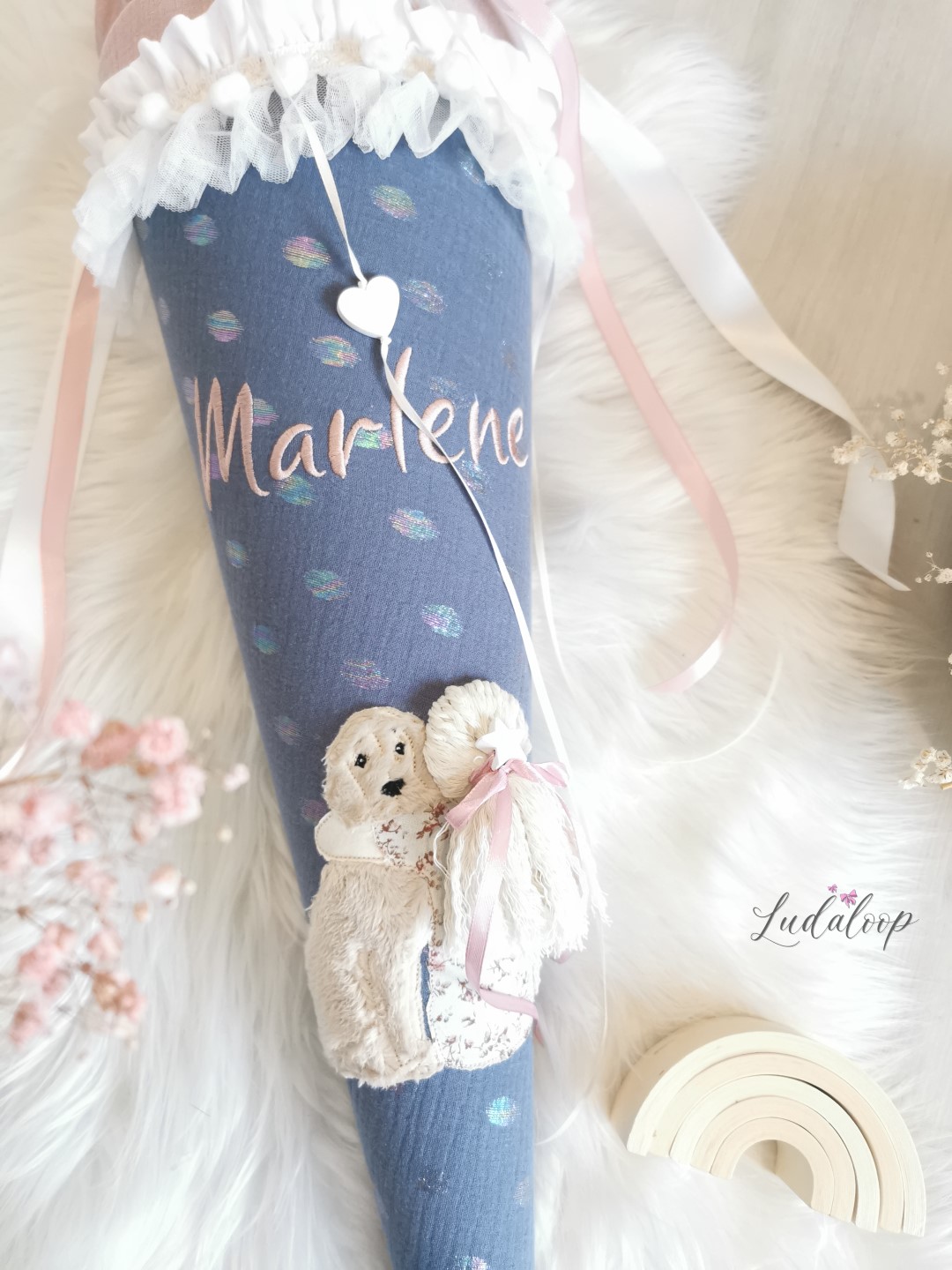 Schultüte Mädchen mit Hund - Marlene – Bild 2